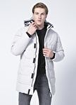 Only & Sons Koyu Beyaz Erkek Kapüşon Yaka Kaban ONSCARL LONG QUILTED COAT OTW _4