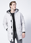 Only & Sons Koyu Beyaz Erkek Kapüşon Yaka Kaban ONSCARL LONG QUILTED COAT OTW _14