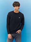 Lee L212149410 Knitwear Crew Neck Bisiklet Yaka  Regular Fit Düz Lacivert Erkek Kazak