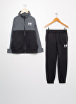 Under Armour Dik Yaka Normal Kalıp Siyah Erkek Çocuk Eşofman Takımı - 1373978-001 UA CB Knit Track Suit