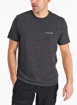 Columbia CS0282 CSC M BASIC SM LOGO BRUSHED Antrasit Melanj Erkek O Yaka Normal Kalıp T-Shirt