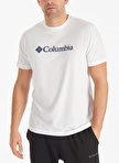 Columbia CS0287 CSC M BASIC BIG LOGO BRUSHED Beyaz Erkek O Yaka Normal Kalıp Baskılı T-Shirt