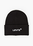 Levis Siyah Erkek Bere Wordmark Beanie