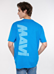 Mavi Bisiklet Yaka Düz Mavi Erkek T-Shirt M0611311-70772_MAVİ LOGO TİŞÖRT