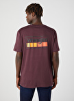 Wrangler Bisiklet Yaka Koyu Bordo Erkek T-Shirt W7BFEEXU1_Bisiklet Yaka T-shirt