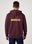 Wrangler Kapüşon Yaka Koyu Bordo Erkek Sweatshırt W643ILXU1_Kapüşonlu Sweatshirt