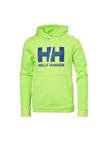 Helly Hansen Fıstık Erkek Çocuk Kapüşonlu Uzun Kollu Sweatshirt GREEN JR HH LOGO HOODIE 2.0