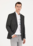 Pierre Cardin Slim Fit Siyah Erkek Mikro Ceket N00091/SC