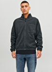 Jack & Jones Kapüşon Yaka Gri Erkek Sweatshırt 12241924_JPRBLURANGER SWEAT ZIP HIG