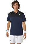 Asics 2041A256-401 MEN COURT POLO SHIRT Mavi Erkek Normal Kalıp  Polo T-Shirt