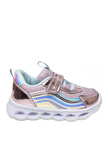 Pembe - Mavi Kız Çocuk Sneaker BUCK4246 TRIO SHINY Hologram