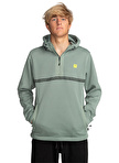 Billabong EBYFT00124 Pathfinder Pullover Yeşil Erkek Kapüşon Yaka Normal Kalıp Polar Sweatshırt