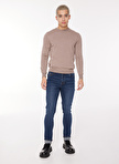 John Richmond Normal Bel Normal Paça Slim Fit Lacivert Erkek Denim Pantolon UMA23127JE