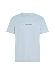 Calvin Klein Mavi Erkek Bisiklet Yaka Normal Kalıp T-Shirt 00GMS4K169ND9-PW - GRAPHIC SS TEE