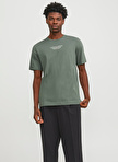 Jack & Jones Yuvarlak Yaka Haki Erkek T-Shirt JPRBLUARCHIE SS TEE CREW NECK NOOS