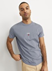 Jack & Jones Yuvarlak Yaka Gri Erkek T-Shirt RDDVIGGO CREW NECK TEE S/S