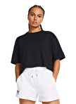 Under Armour 1383644-001 Campus Boxy Crop SS Siyah Kadın Bisiklet Yaka Oversize T-Shirt