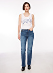 Guess Normal Bel Normal Paça Regular Fit Mavi Kadın Denim Pantolon W4RA33D5921-ETSH