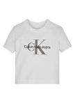 Calvin Klein Beyaz Unisex T-Shirt MONOGRAM SS T-SHIRT