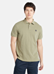 Timberland Haki Erkek Dik Yaka Polo T-Shirt TB0A26N45901_Pique Sleeve Polo