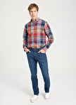 Wrangler Regular Fit Normal Kesim Düşük Bel Dar Paça Mavi Texas Tapered Jean Kot Pantolon W12T020XT