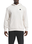 Reebok 100075814 ATR HOOPWEAR HOODIE Ekru Erkek Yuvarlak Yaka Normal Kalıp Sweatshirt