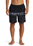 Quiksilver Siyah Erkek Normal Bel Şort Mayo AQYJV03150_ED WORDBLOCK VOLLEY 17