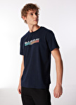 Quiksilver Lacivert Erkek O Yaka Normal Kalıp Baskılı T-Shirt EQYZT07664_OMNI FILL SS