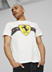 Puma 62095305 Ferrari Race Hrtg  Bg Shld Beyaz Erkek Yuvarlak Yaka Normal Kalıp T-Shirt