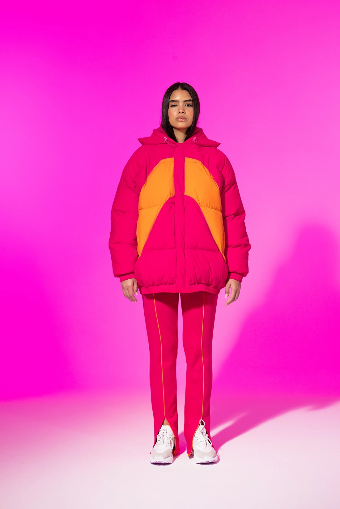 Cosmic Fuchsia Puffer Coat