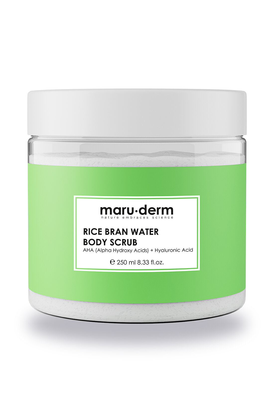 Maru.Derm Body Scrub | Pirinç Suyu Vücut Peelingi | AHA + Hyaluronik Asit 250 ML