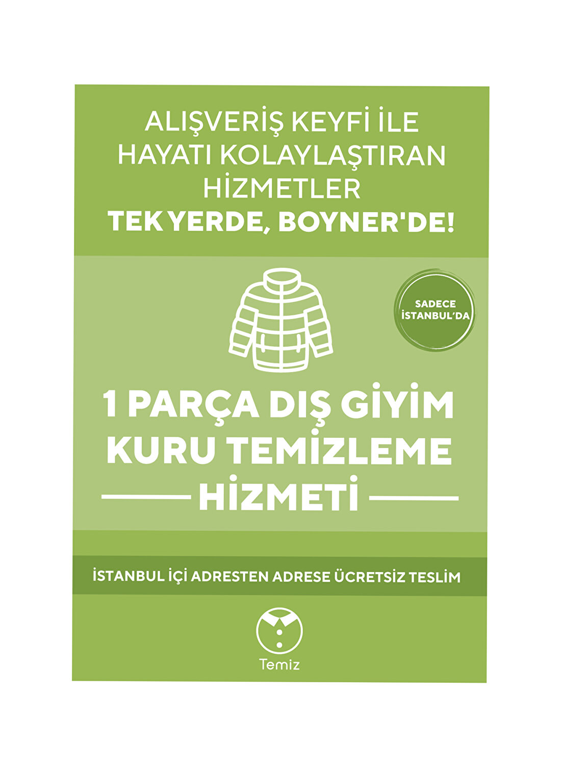 Boyner Kuru Temizleme Servisi