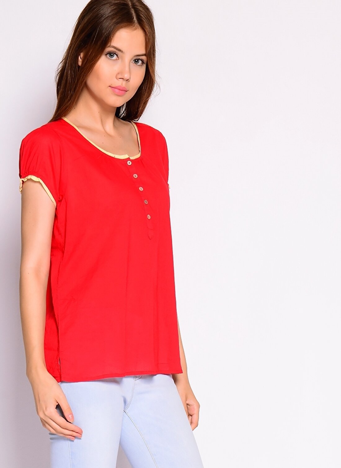 Asymmetry Kırmızı Kadın Bluz