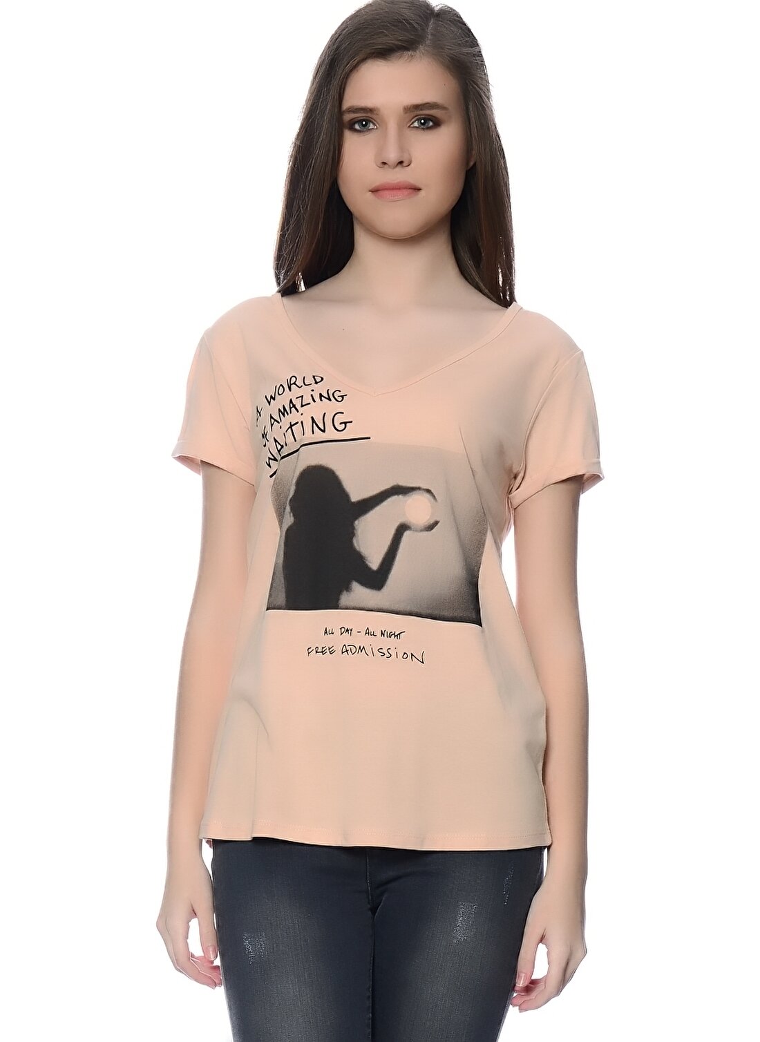 Broadway Turuncu Kadın T-Shirt
