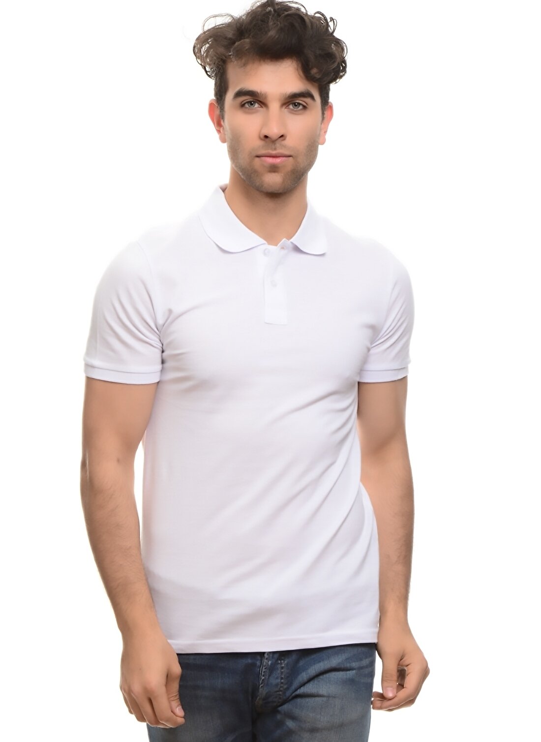 Fresh Company Beyaz Erkek T-Shirt 6Y1479E2 Polo Pike