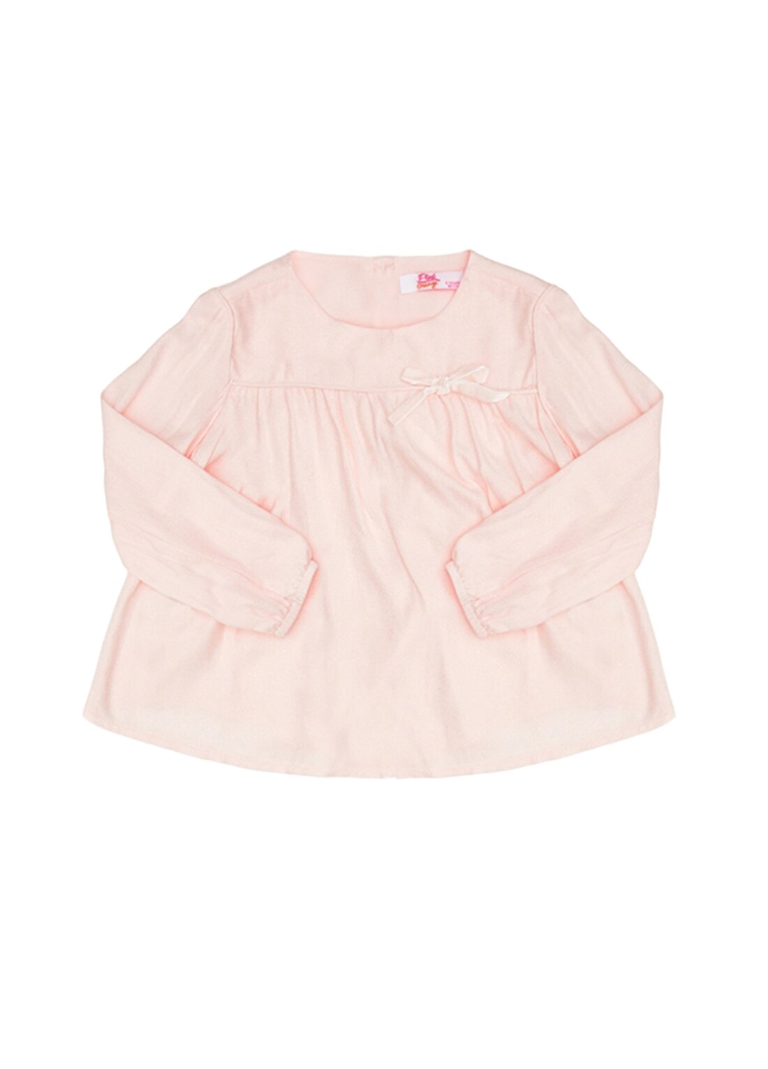 Pink&Orange Çocuk Fiyonk Detaylı Pembe Bluz