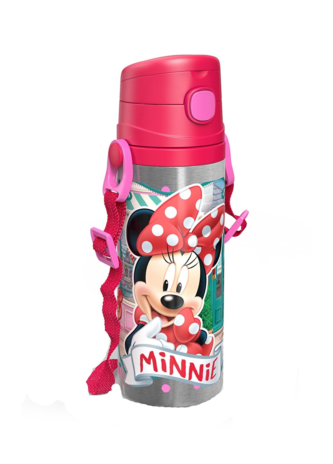 Yaygan Kız Çocuk Minnie Mouse Pembe Çocuk Matarası