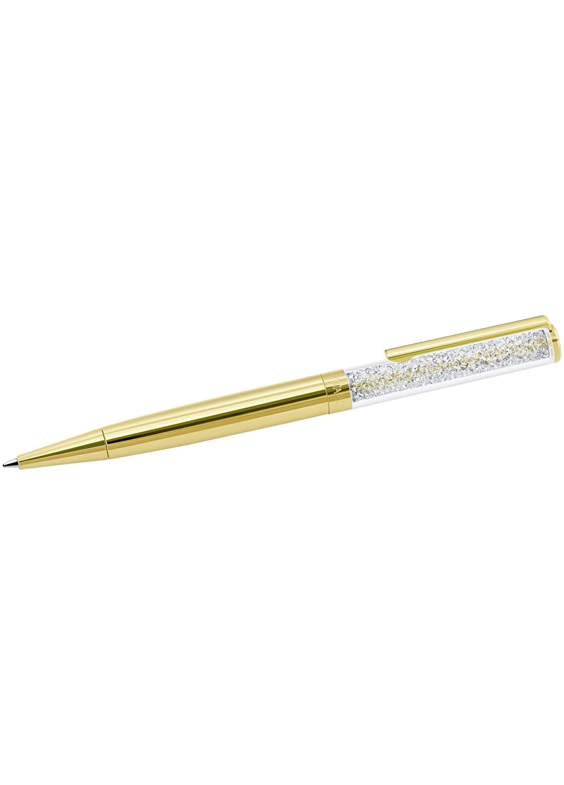 Swarovski Crystalline Tükenmez Kalem Altın Kaplama Takı Seti
