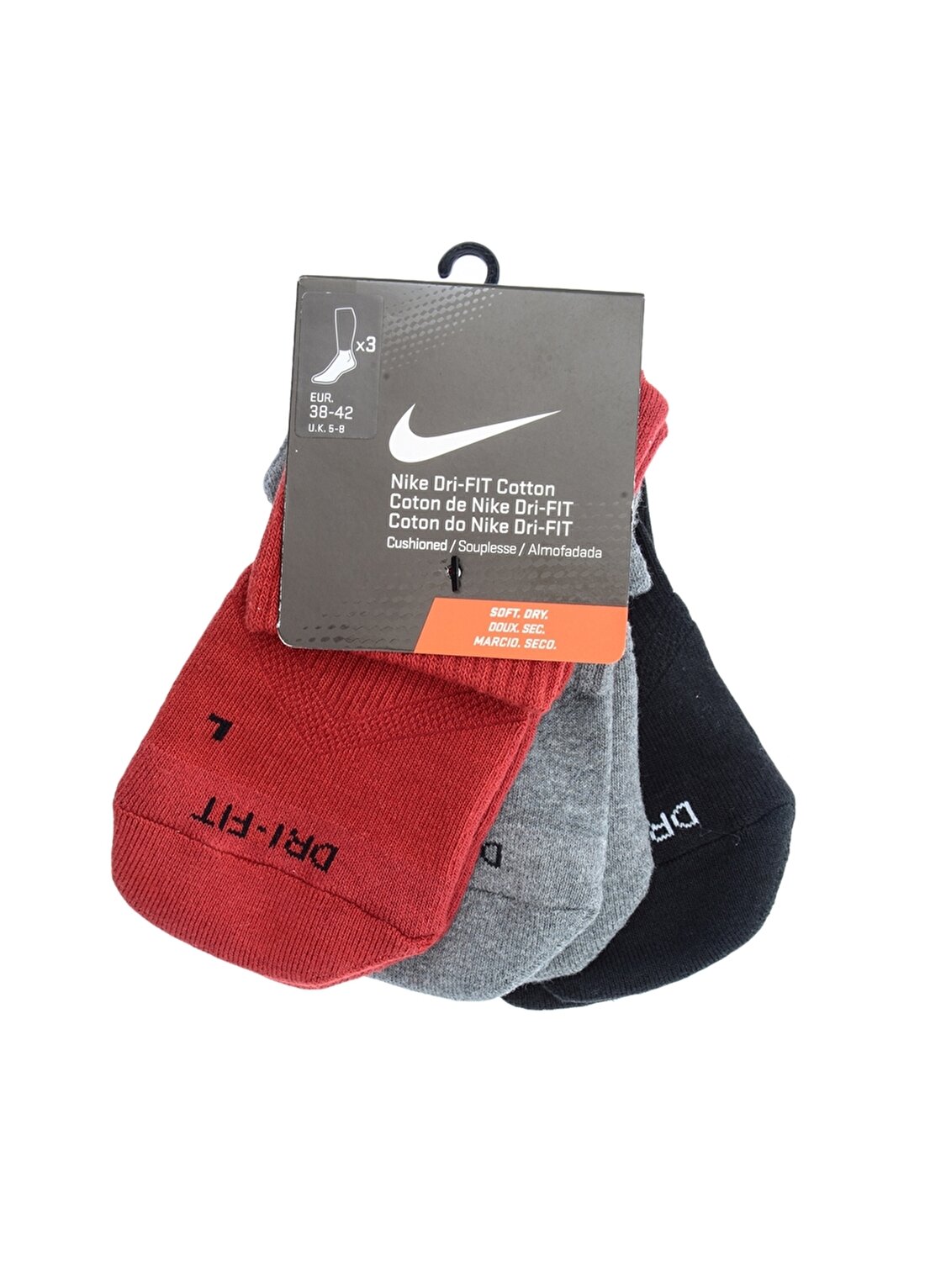 Nike Unisex Dry Cushion Quarter (3 Çift) Çorap