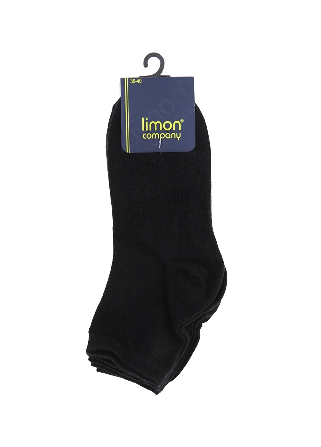 Limon Siyah Kadın Soket Çorap