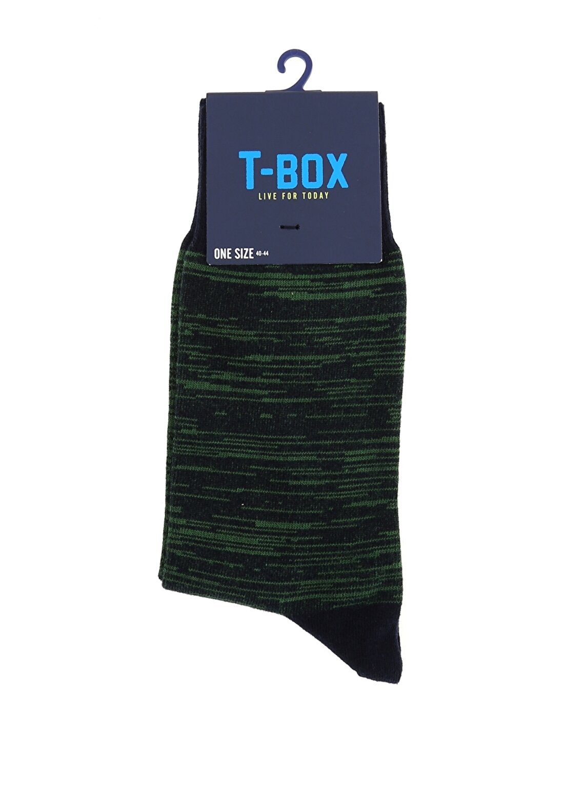 T-Box Çizgili Yeşil Çorap