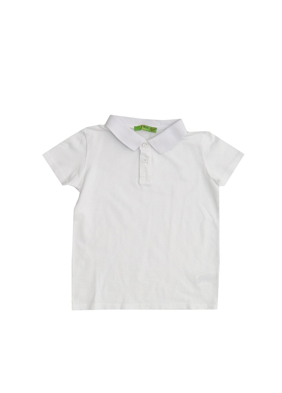 Limon Erkek Çocuk Polo Yaka Beyaz T-Shirt