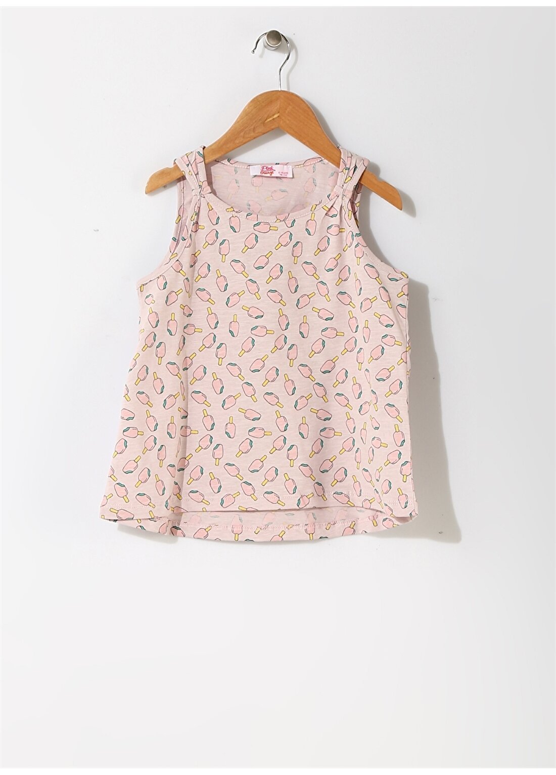 Pink&Orange Kız Çocuk Dondurma Desenli Lila T-Shirt
