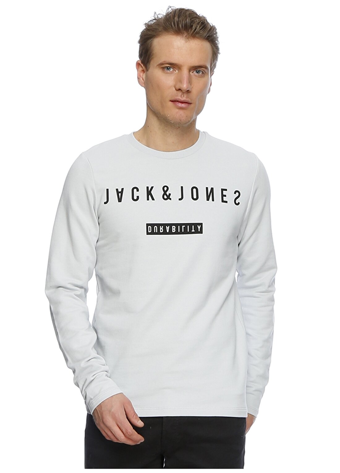 Jack & Jones Yazılı Bej Sweatshirt