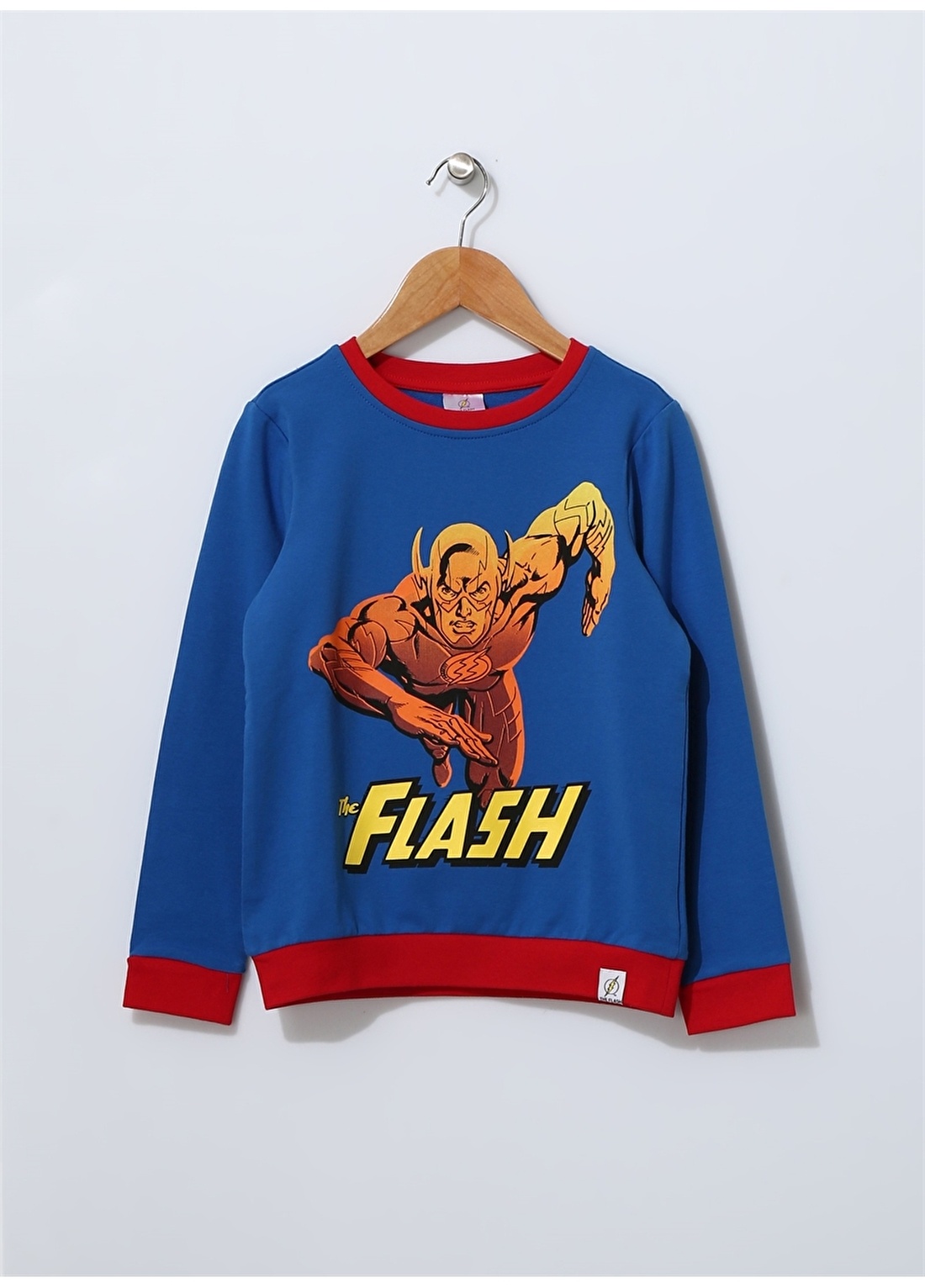 Limon Flash Baskılı Mavi Sweatshirt