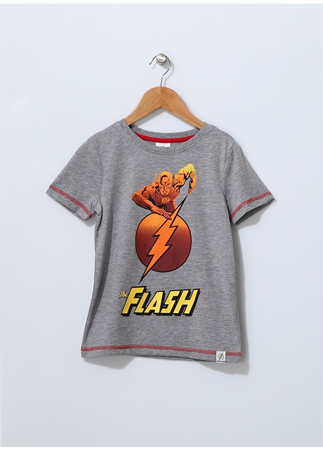 Limon Erkek Çocuk Flash Baskılı Gri T-Shirt