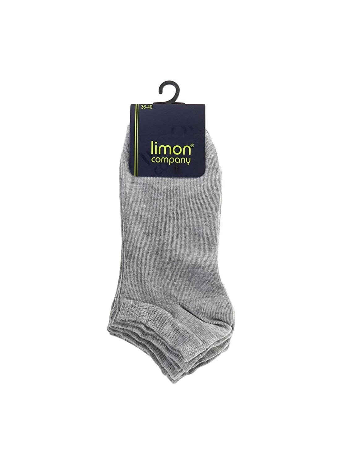 Limon 3'Lü Gri Soket Çorap