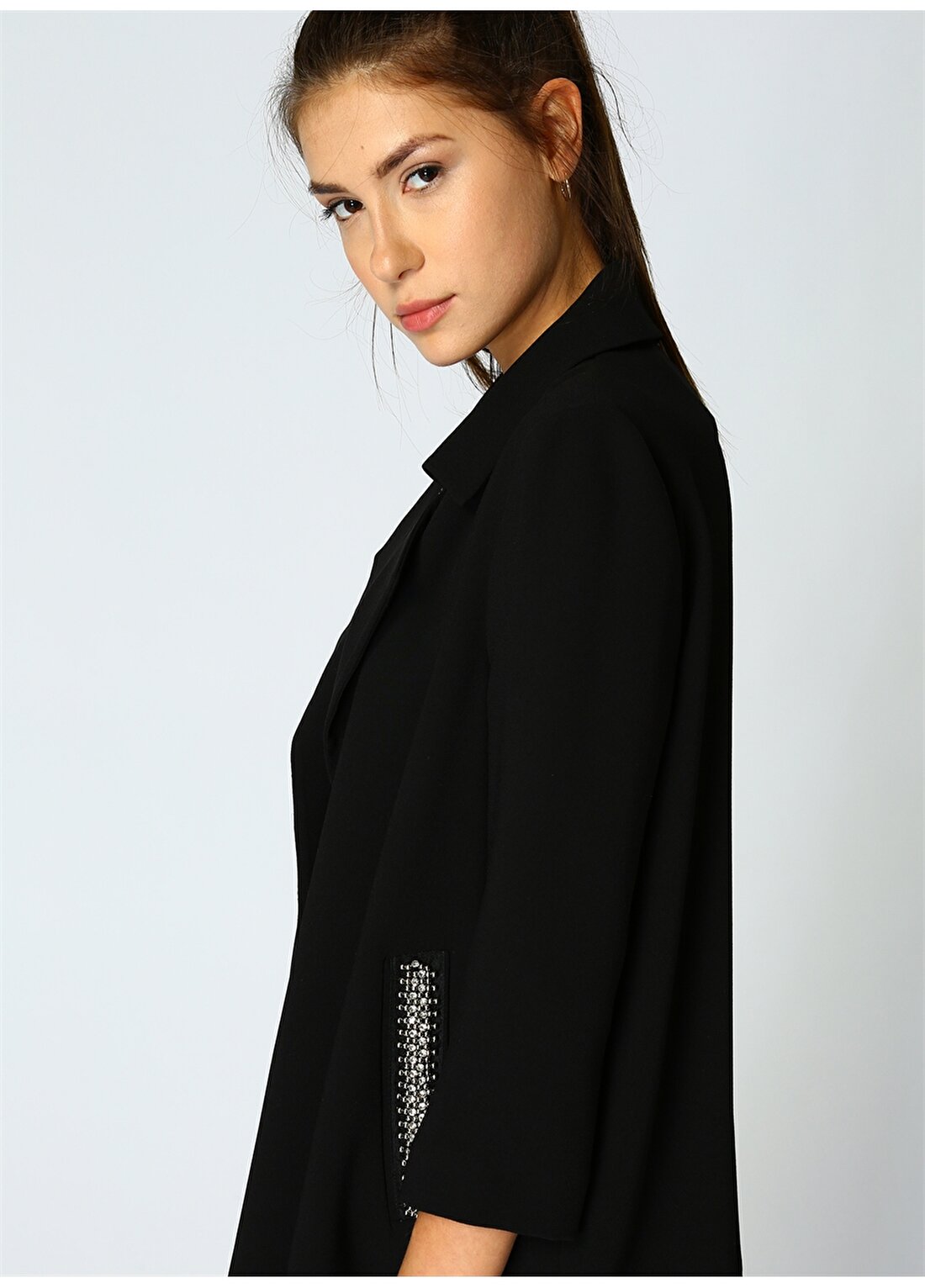 Beymen Studio Taş İşlemeli Siyah Ceket