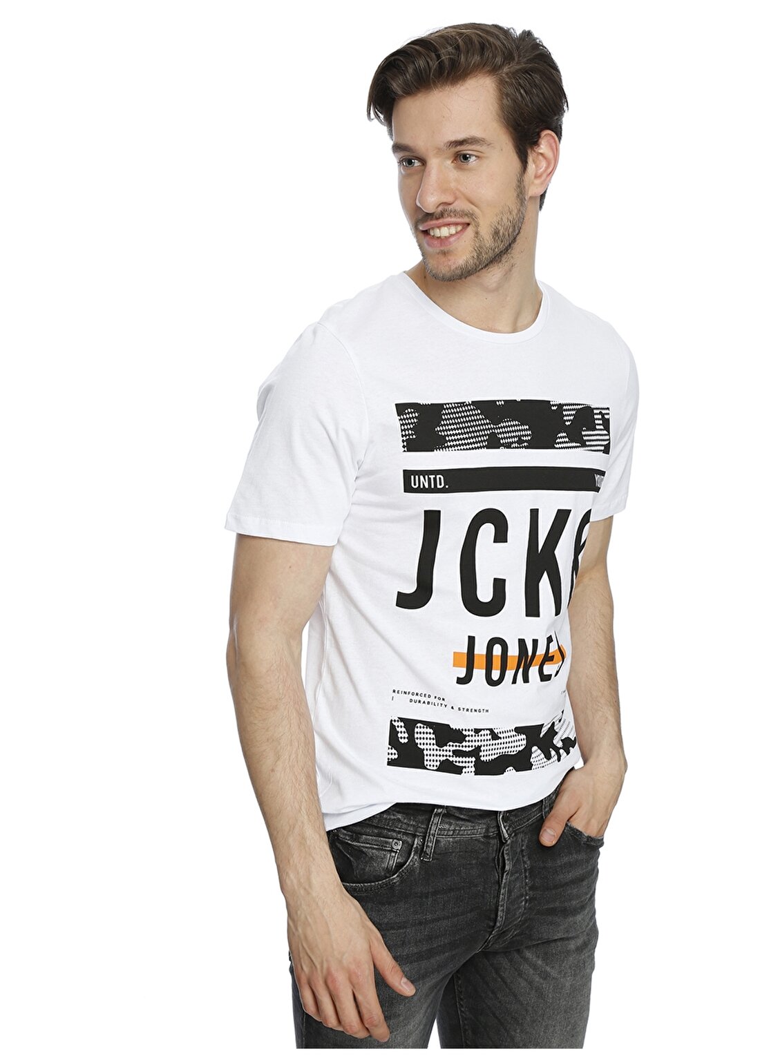 Jack & Jones Yazılı Beyaz T-Shirt