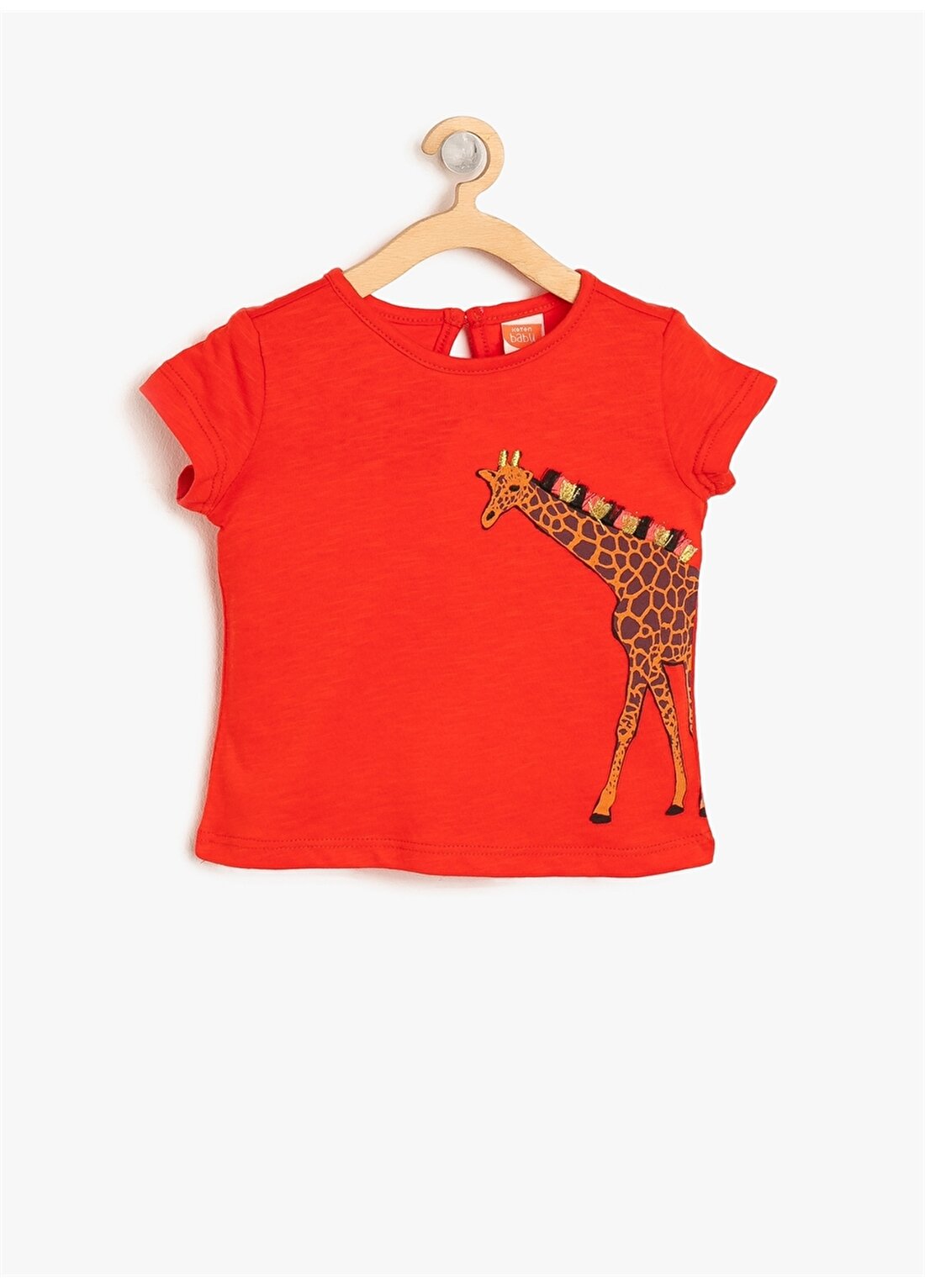 Koton Zürafa Desenli Kırmızı Çocuk T-Shirt